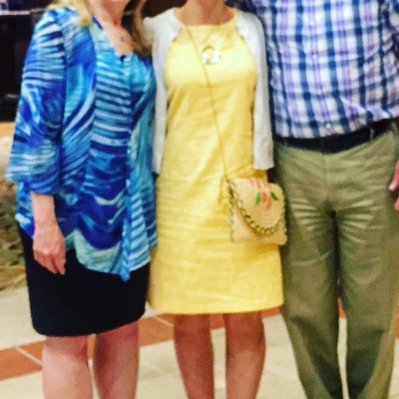 Butter Yellow White House | Black Market Eyelet Embroidered Floral Sheath Dress - Picture 11 of 11